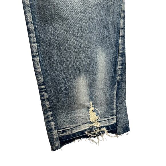 NWT mnml X514 Skinny Stacked Denim Medium Blue Flare Jeans Bootcut Bell Size 34 - Picture 11 of 13